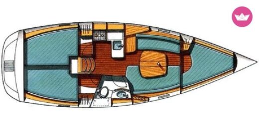 Sailboat Beneteau Oceanis Clipper 331 boat plan