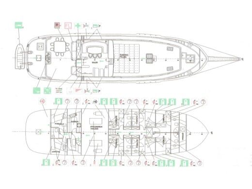 Gulet Gulet Alisa Plan du bateau