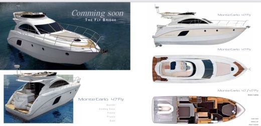 Motorboat Beneteau monte carlo 47 fly Boot Grundriss