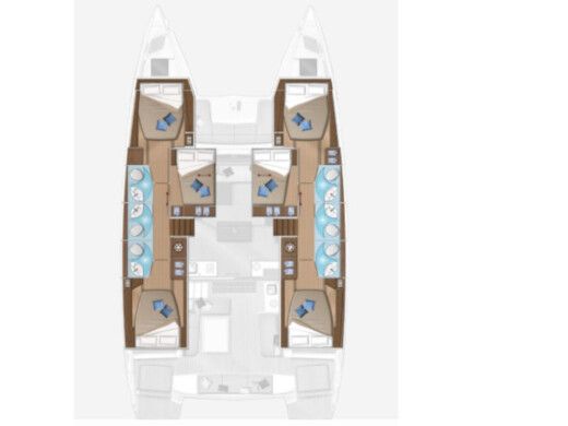 Catamaran Lagoon Lagoon 50 Boot Grundriss