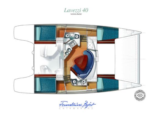 Catamaran Fountaine Pajot Lavezzi 40 Planimetria della barca