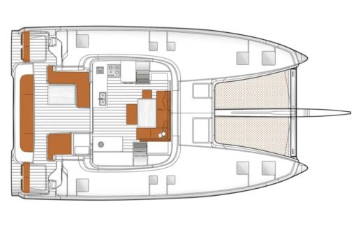 Catamaran Excess 14 Boot Grundriss