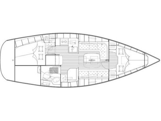 Sailboat BAVARIA 34 CRUISER Plan du bateau