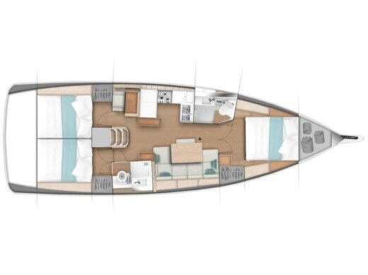 Sailboat  Sun Odyssey 440 Plan du bateau