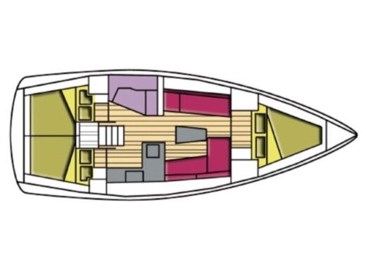 Sailboat BAVARIA CRUISER 37 Planimetria della barca