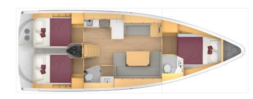 Sailboat Bavaria C42 boat plan