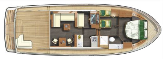 Motorboat Linssen Grand Sturdy 40.0 Intero Sedan (NEW 2024) Plattegrond van de boot
