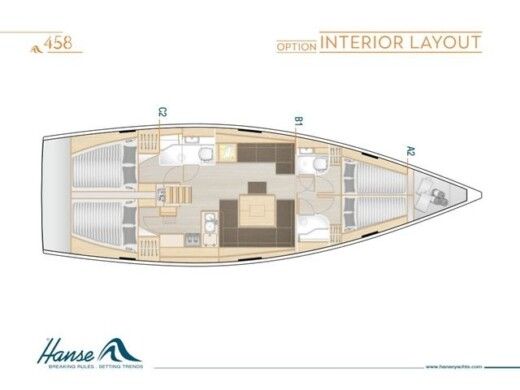 Sailboat Hanse Hanse 458 Boat layout