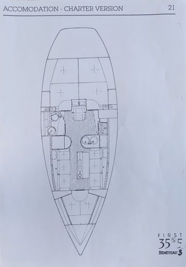Sailboat BENETEAU FIRST 35S5 Σχέδιο κάτοψης σκάφους