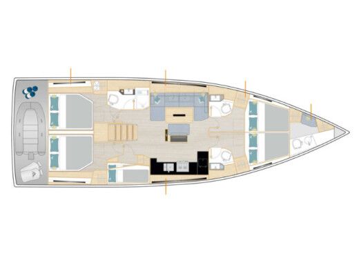 Sailboat  Hanse 510 boat plan