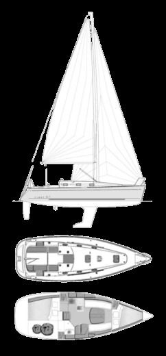 Sailboat Beneteau First 31.7 Σχέδιο κάτοψης σκάφους