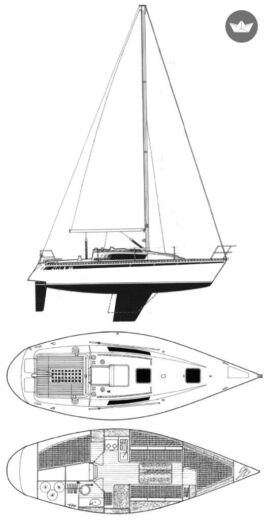 Sailboat Beneteau First 32 boat plan