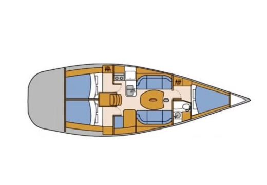 Sailboat Beneteau First 40.7 Boot Grundriss