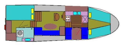 Without license succes 1050 Boot Grundriss