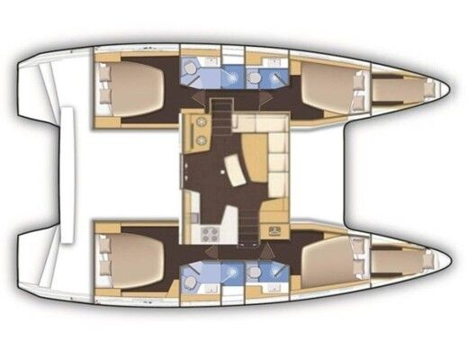 Catamaran  Lagoon 46  Plattegrond van de boot
