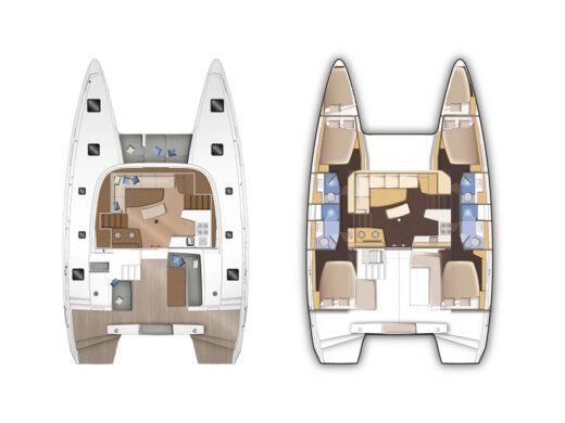 Catamaran Lagoon Lagoon 42 Boat layout
