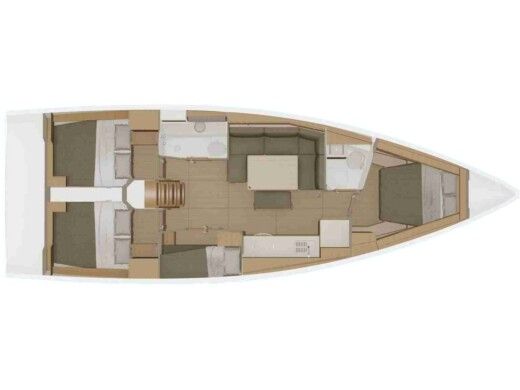 Sailboat  Dufour 430 /4cab boat plan