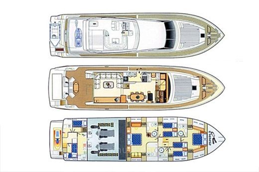 Motor Yacht Ferretti 80 Boot Grundriss