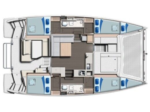 Sailboat  Leopard 43 PC Plano del barco