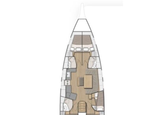 Sailboat  Oceanis 46.1  5 cabins Boat design plan