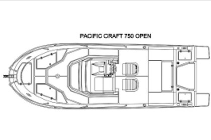 Alquiler Lancha Pacific Craft 750 open Puerto Addaya