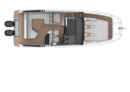 Motorboat Bénéteau Flyer 10 Plattegrond van de boot