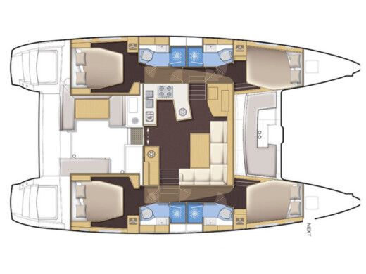 Catamaran LAGOON 450 F  boat plan