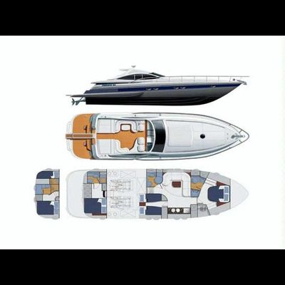 Motor Yacht Pershing 54 Boat design plan