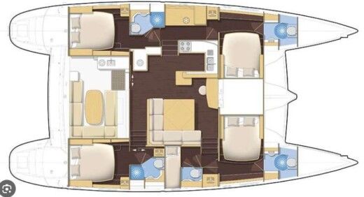 Catamaran Lagoon Lagoon 500 Plano del barco