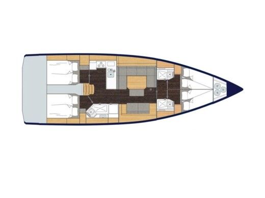 Sailboat Bavaria C45 Boat layout