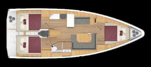 Sailboat Bavaria C38 Boat design plan