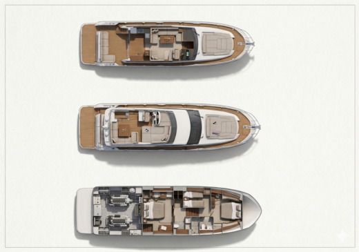 Motor Yacht Prestige 590 boat plan