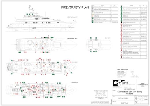 Motor Yacht Rossinavi Rossinavi Plan du bateau