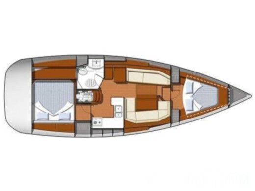 Sailboat Jeanneau Sun Odyssey 39 Ds Plattegrond van de boot