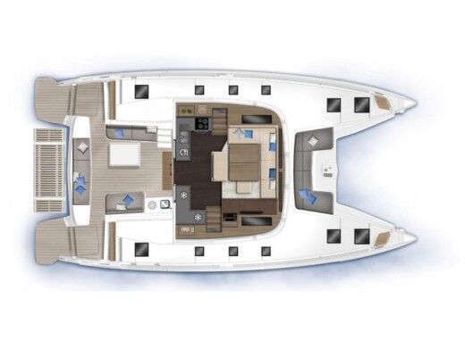 Catamaran  Lagoon 51 Plattegrond van de boot