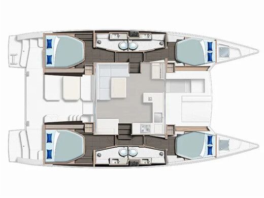 Catamaran  Sunsail 424/4/4 Boat design plan