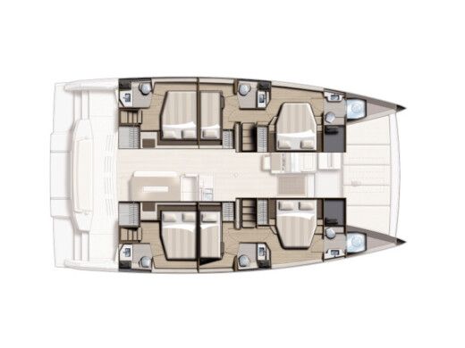 Catamaran Bali - Catana 4.8 Boat layout