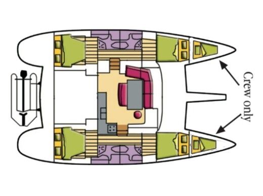 Catamaran Lagoon 440 boat plan