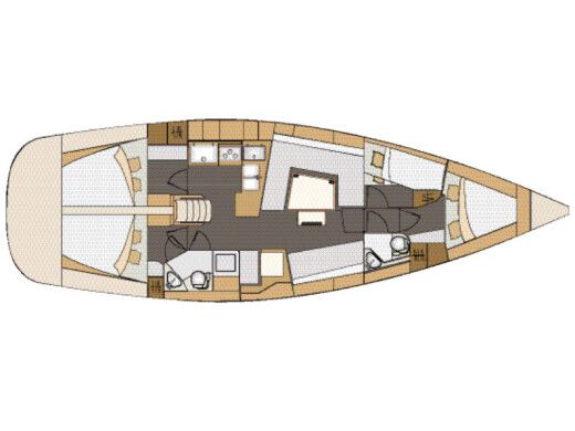 Sailboat Elan Elan 45 Impression Boot Grundriss