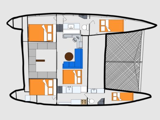 Catamaran Catamaran 50 foot Plan du bateau
