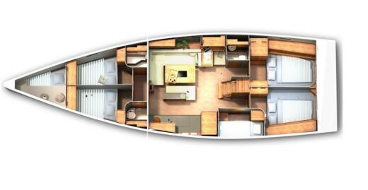 Sailboat Hanse 505 boat plan