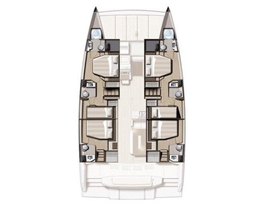 Catamaran Bali - Catana Bali 4.8 - Skippered boat plan