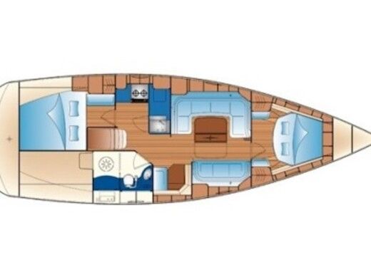 Sailboat Bavaria 33 CRUISER Boot Grundriss