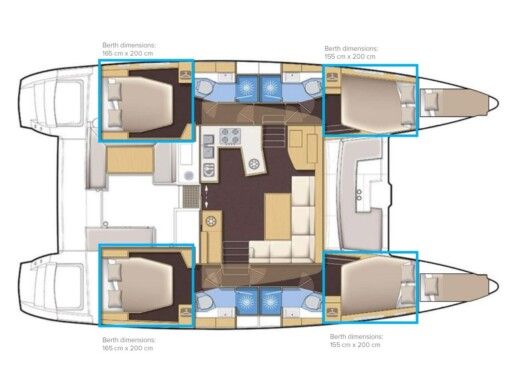 Catamaran Lagoon Lagoon 450 F boat plan