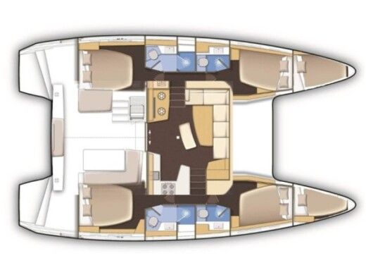 Catamaran  Lagoon 42  boat plan