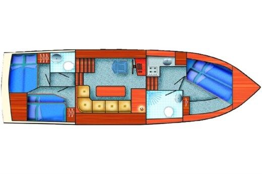 Houseboat Hollandia 1200 Hausboot Boot Grundriss