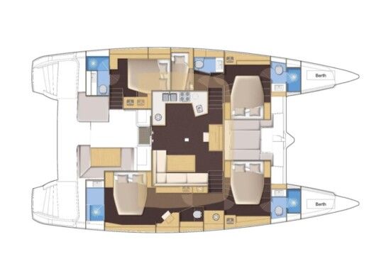 Catamaran Lagoon Lagoon 52 F boat plan