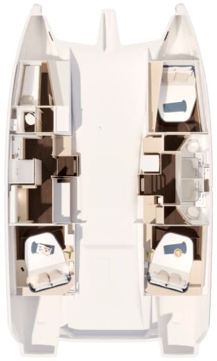 Catamaran Fountain Pajot 44 boat plan
