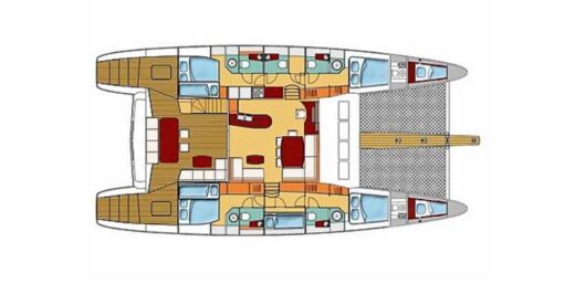 Catamaran Sunreef Sunreef 62 Plattegrond van de boot