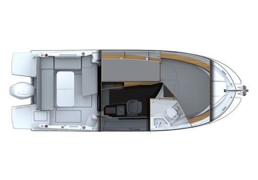 Motorboat Beneteau Antares 8 OB Boot Grundriss